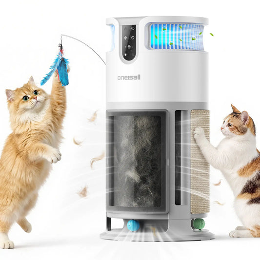 Oneisall H13 HEPA Washable Filter Air Cleaner with PM2.5 Display, 3000 Ft² Large Pet Air Purifier for Home, 360° Airflow, Auto Mode, Pet Odor & Hair Removal for Allergies Smoke Dust, Built-In Cat Toy, PP04 Summervibes Petlovers